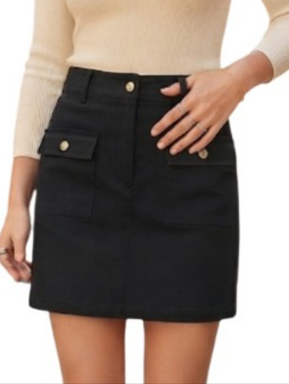"Christina" Misses Like New! Size (4) Cute Black Skirt.